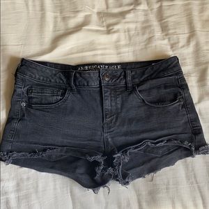 black American Eagle jean shorts
